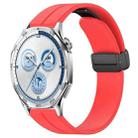 For Huawei Watch GT5 46mm Folding Magnetic Buckle Silicone Watch Band(Red) - 1