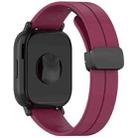 For Huawei Watch GT5 46mm Folding Magnetic Buckle Silicone Watch Band(Wine Red) - 2