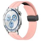 For Huawei Watch GT5 46mm Folding Magnetic Buckle Silicone Watch Band(Light Pink) - 1