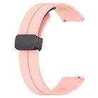 For Huawei Watch GT5 46mm Folding Magnetic Buckle Silicone Watch Band(Light Pink) - 3