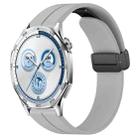 For Huawei Watch GT5 46mm Folding Magnetic Buckle Silicone Watch Band(Light Gray) - 1