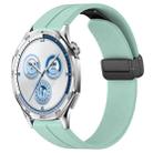 For Huawei Watch GT5 46mm Folding Magnetic Buckle Silicone Watch Band(Teal Green) - 1