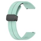 For Huawei Watch GT5 46mm Folding Magnetic Buckle Silicone Watch Band(Teal Green) - 3