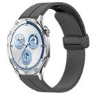 For Huawei Watch GT5 46mm Folding Magnetic Buckle Silicone Watch Band(Space Grey) - 1