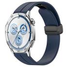 For Huawei Watch GT5 46mm Folding Magnetic Buckle Silicone Watch Band(Midnight Blue) - 1