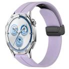 For Huawei Watch GT5 46mm Folding Magnetic Buckle Silicone Watch Band(Purple) - 1