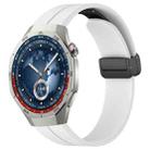 For Huawei Watch GT5 Pro 46mm Folding Magnetic Buckle Silicone Watch Band(White) - 1