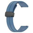 For Huawei Watch GT5 Pro 46mm Folding Magnetic Buckle Silicone Watch Band(Dark Blue) - 3