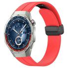 For Huawei Watch GT5 Pro 46mm Folding Magnetic Buckle Silicone Watch Band(Red) - 1