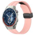 For Huawei Watch GT5 Pro 46mm Folding Magnetic Buckle Silicone Watch Band(Light Pink) - 1