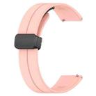 For Huawei Watch GT5 Pro 46mm Folding Magnetic Buckle Silicone Watch Band(Light Pink) - 3