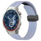 For Huawei Watch GT5 Pro 46mm Folding Magnetic Buckle Silicone Watch Band(Light Blue) - 1