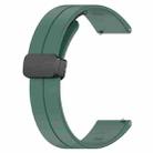 For Huawei Watch GT5 Pro 46mm Folding Magnetic Buckle Silicone Watch Band(Dark Green) - 3