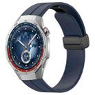 For Huawei Watch GT5 Pro 46mm Folding Magnetic Buckle Silicone Watch Band(Midnight Blue) - 1