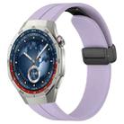 For Huawei Watch GT5 Pro 46mm Folding Magnetic Buckle Silicone Watch Band(Purple) - 1