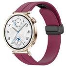 For Huawei Watch GT5 41mm Folding Magnetic Buckle Silicone Watch Band(Wine Red) - 1