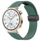 For Huawei Watch GT5 41mm Folding Magnetic Buckle Silicone Watch Band(Dark Green) - 1