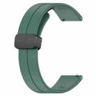 For Huawei Watch GT5 41mm Folding Magnetic Buckle Silicone Watch Band(Dark Green) - 3