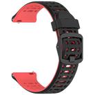 For Coros Pace 3 Dual Color Quick Release 22mm Silicone Watch Band(Black Red) - 3