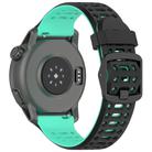 For Coros Pace 3 Dual Color Quick Release 22mm Silicone Watch Band(Black Lake Blue) - 2