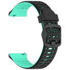For Coros Pace 3 Dual Color Quick Release 22mm Silicone Watch Band(Black Lake Blue) - 3