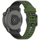 For Coros Pace 3 Dual Color Quick Release 22mm Silicone Watch Band(Army Black) - 2