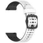 For Coros Pace 2 Dual Color Quick Release 20mm Silicone Watch Band(White Black) - 3