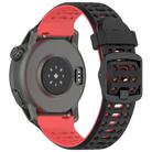 For Coros Pace 2 Dual Color Quick Release 20mm Silicone Watch Band(Black Red) - 2