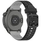 For Coros Pace 2 Dual Color Quick Release 20mm Silicone Watch Band(Black Gray) - 2