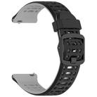 For Coros Pace 2 Dual Color Quick Release 20mm Silicone Watch Band(Black Gray) - 3