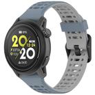 For Coros Pace 2 Dual Color Quick Release 20mm Silicone Watch Band(Blue Gray Gray) - 1