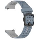 For Coros Pace 2 Dual Color Quick Release 20mm Silicone Watch Band(Blue Gray Gray) - 3