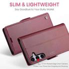 For Samsung Galaxy S25 5G CaseMe 023 Butterfly Buckle Litchi Texture RFID Anti-theft Leather Phone Case(Red) - 3