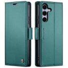 For Samsung Galaxy S25 5G CaseMe 023 Butterfly Buckle Litchi Texture RFID Anti-theft Leather Phone Case(Green) - 1