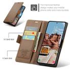 For Samsung Galaxy S25+ 5G CaseMe 023 Butterfly Buckle Litchi Texture RFID Anti-theft Leather Phone Case(Brown) - 2