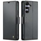 For Samsung Galaxy S25+ 5G CaseMe 023 Butterfly Buckle Litchi Texture RFID Anti-theft Leather Phone Case(Black) - 1