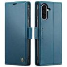 For Samsung Galaxy A26 CaseMe 023 Butterfly Buckle Litchi Texture RFID Anti-theft Leather Phone Case(Blue) - 1