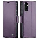 For Samsung Galaxy A56 CaseMe 023 Butterfly Buckle Litchi Texture RFID Anti-theft Leather Phone Case(Purple) - 1