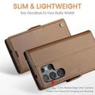 For Samsung Galaxy S25 Ultra 5G CaseMe 023 Butterfly Buckle Litchi Texture RFID Anti-theft Leather Phone Case(Brown) - 3