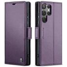 For Samsung Galaxy S25 Ultra 5G CaseMe 023 Butterfly Buckle Litchi Texture RFID Anti-theft Leather Phone Case(Purple) - 1