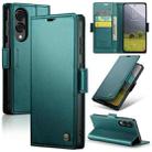 For Samsung Galaxy S25 Edge 5G CaseMe 023 Butterfly Buckle Litchi Texture RFID Anti-theft Leather Phone Case(Green) - 1