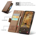 For Samsung Galaxy S25 Edge 5G CaseMe 023 Butterfly Buckle Litchi Texture RFID Anti-theft Leather Phone Case(Brown) - 2