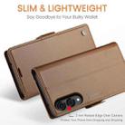 For Samsung Galaxy S25 Edge 5G CaseMe 023 Butterfly Buckle Litchi Texture RFID Anti-theft Leather Phone Case(Brown) - 3