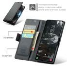 For Samsung Galaxy S25 Edge 5G CaseMe 023 Butterfly Buckle Litchi Texture RFID Anti-theft Leather Phone Case(Black) - 2