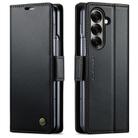 For Samsung Galaxy Z Fold7 CaseMe 023 Butterfly Buckle Litchi Texture RFID Anti-theft Leather Phone Case(Black) - 1