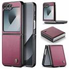 For Samsung Galaxy Z Flip7 FE CaseMe 023 Butterfly Buckle Litchi Texture RFID Anti-theft Leather Phone Case(Red) - 1