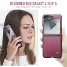 For Samsung Galaxy Z Flip7 FE CaseMe 023 Butterfly Buckle Litchi Texture RFID Anti-theft Leather Phone Case(Red) - 3