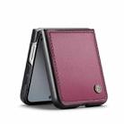 For Samsung Galaxy Z Flip7 FE CaseMe 023 Butterfly Buckle Litchi Texture RFID Anti-theft Leather Phone Case(Red) - 5