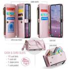 For Samsung Galaxy S24 FE 5G CaseMe C36 Card Slots Zipper Wallet RFID Anti-theft Leather Phone Case(Pink) - 2