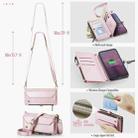 For Samsung Galaxy S24 FE 5G CaseMe C36 Card Slots Zipper Wallet RFID Anti-theft Leather Phone Case(Pink) - 3